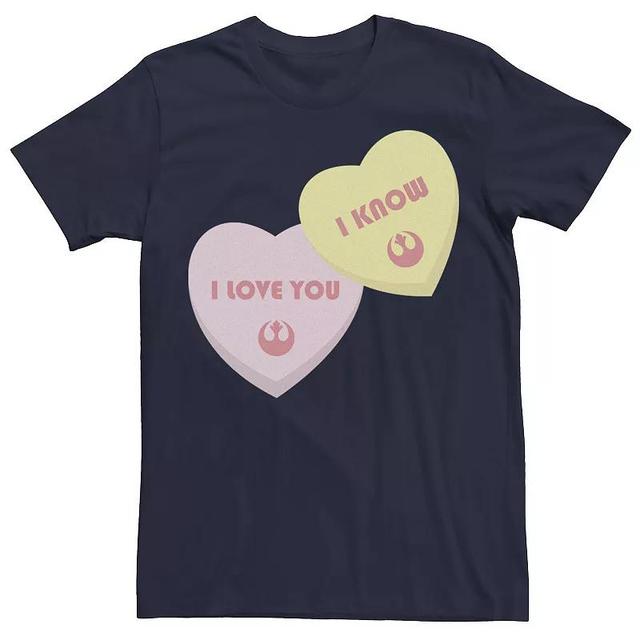 Mens Star Wars Heart Candies Valentines Day Tee Blue Product Image