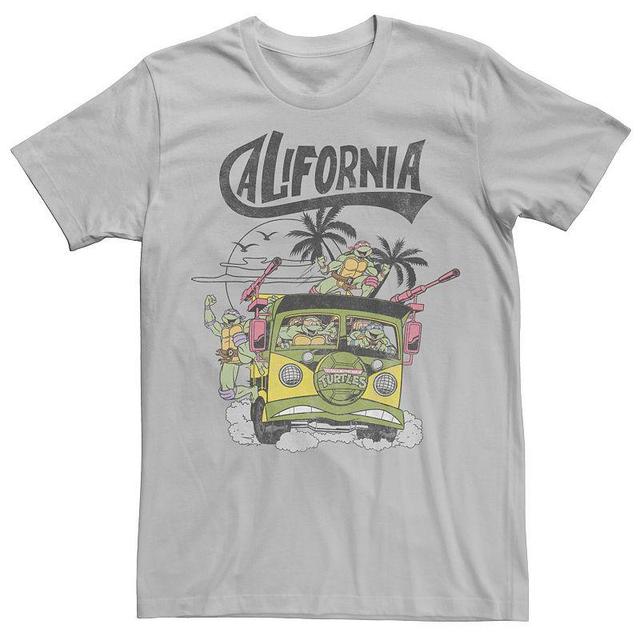 Mens Ninja Turtles California Bus Color Pop Short Sleeve Tee Athletic Grey Product Image