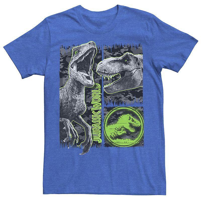 Mens Jurassic World Two Raptor T-Rex Camo Scratch Tee Product Image