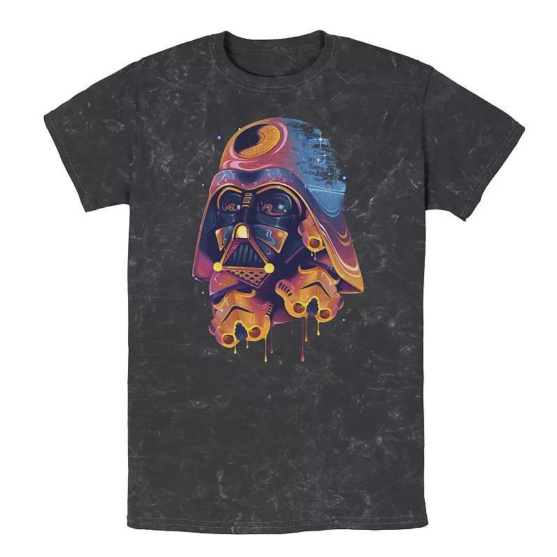 Mens Star Wars Colorful Melted Vader Collage Wash Tee Product Image