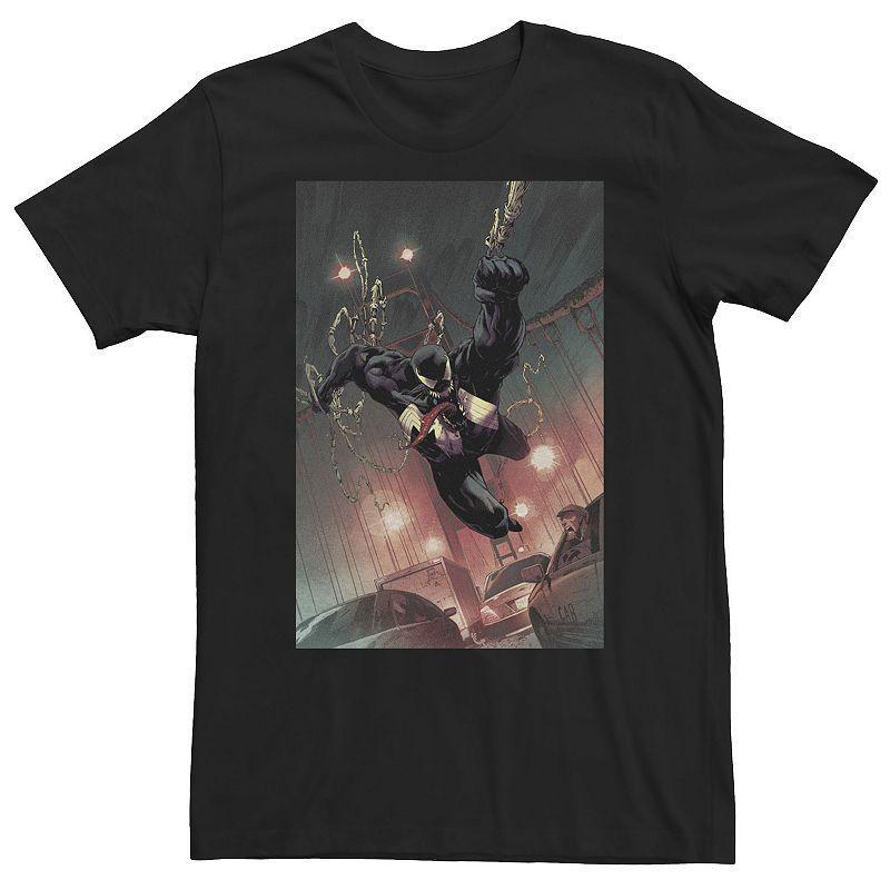 Big & Tall Marvel Comixology Venom On The Bridge Comic Cover Tee, Mens Black Product Image