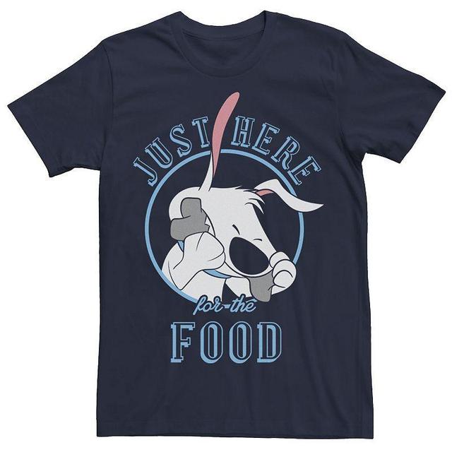 Mens Disneys Mulan Little Brother Just Here For The Food Portrait Tee Blue Product Image