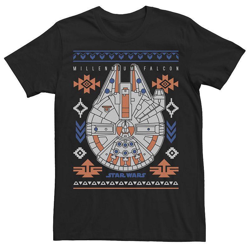 Mens Star Wars Falcon Aztec Pattern Tribal Tile Tee Product Image