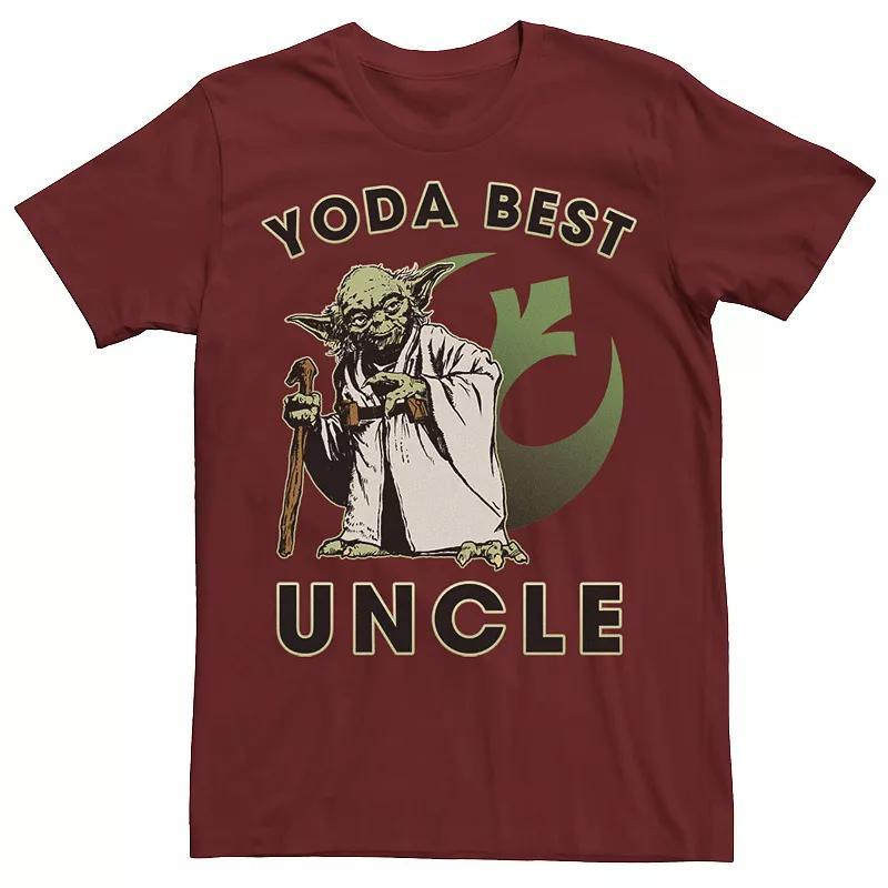 Mens Star Wars Yoda Best Uncle Rebel Logo Tee Red Product Image