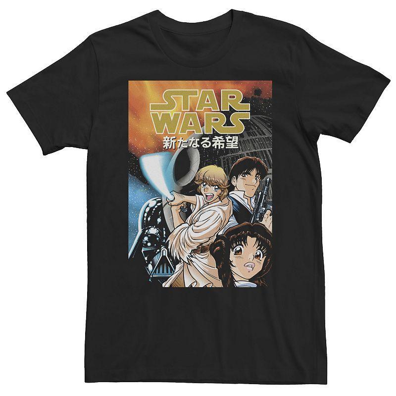 Mens Star Wars Group Shot Manga Style Poster Tee Product Image