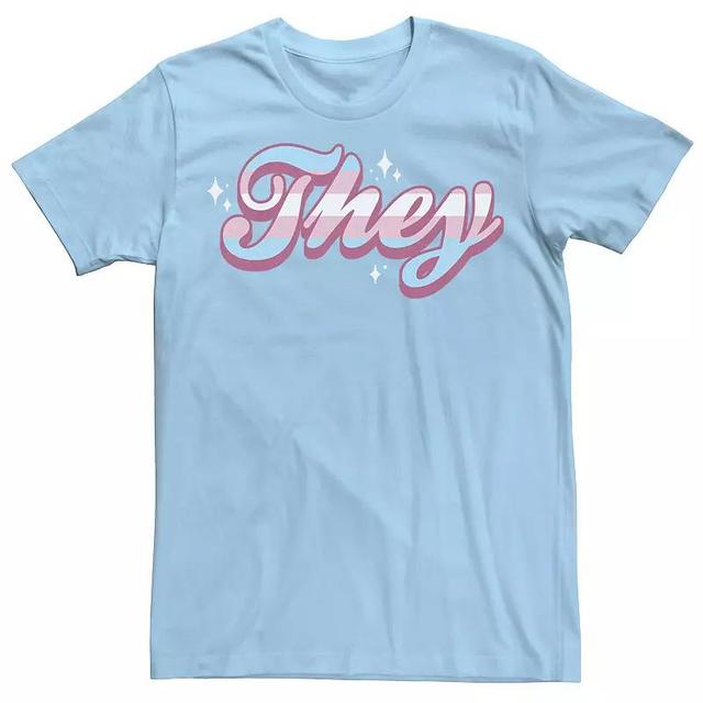 Mens They Text Tee Light Blue Product Image