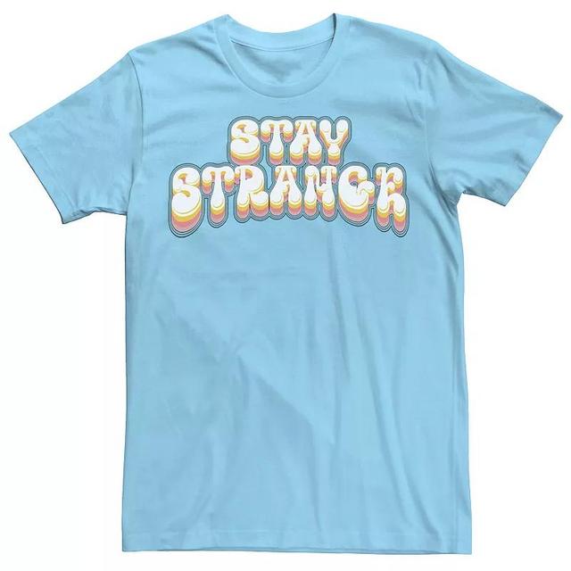 Mens Stay Strange Retro Style Font Tee Gold Product Image