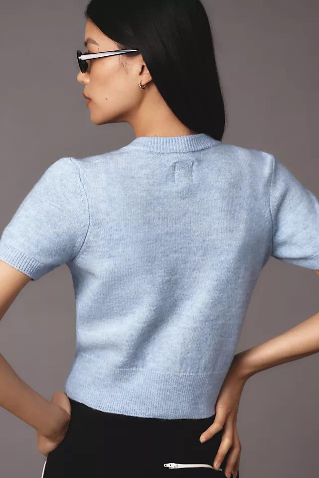 Maeve Short-Sleeve Cardigan Sweater Product Image