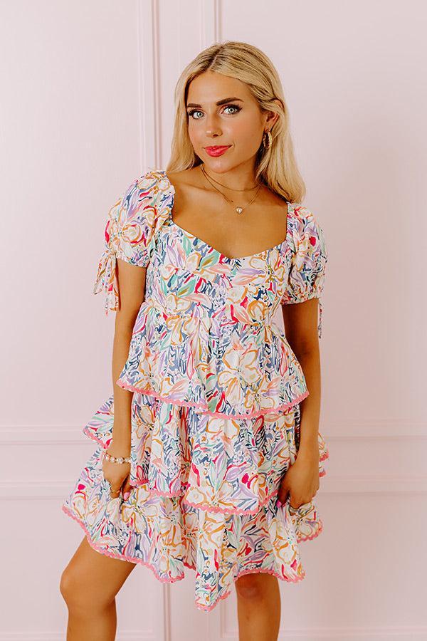 Springtime Chic Tiered Mini Dress Product Image