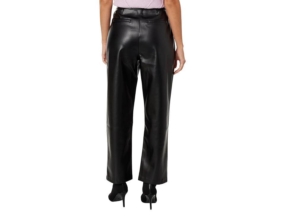 Womens Faux Leather Pleated Trouser Pants Product Image