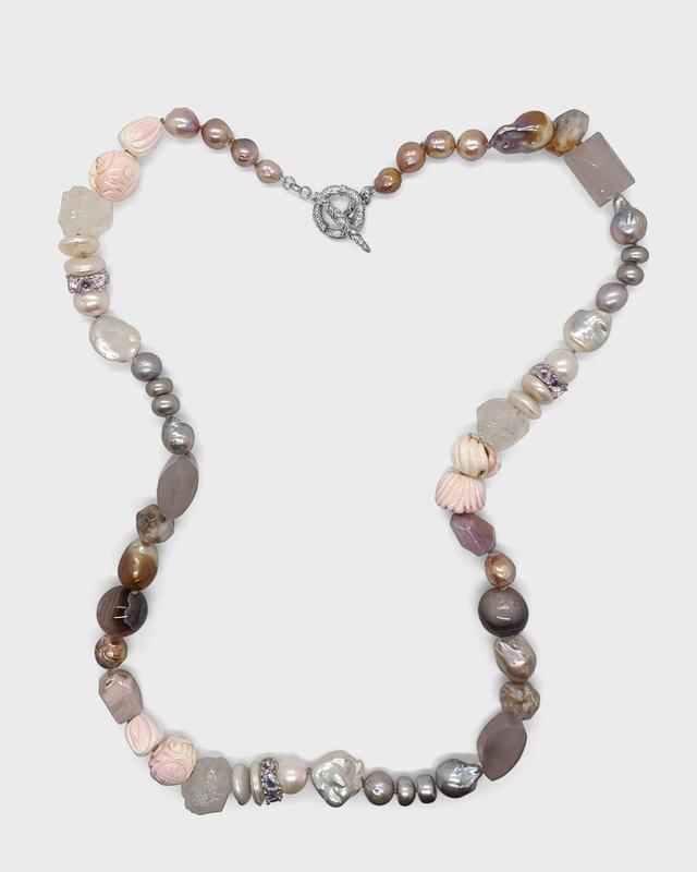 Stephen Dweck Multi-Gem and Pearl Necklace, 39"L Product Image