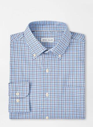 Peter Millar Mens Albert Crown Lite Cotton-Stretch Sport Shirt | Color: Galaxy | Size: XL Product Image