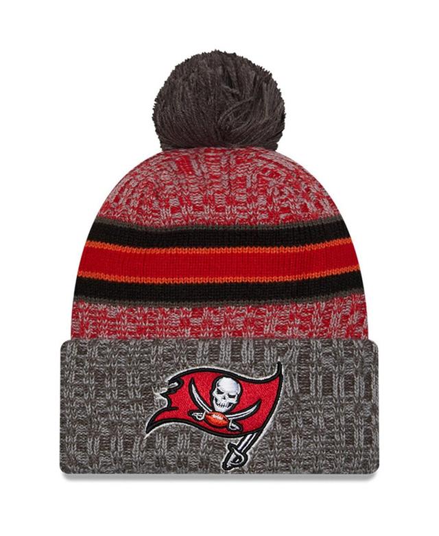 Mens New Era Red Tampa Bay Buccaneers 2023 Sideline Sport Cuffed Pom Knit Hat - Red Product Image