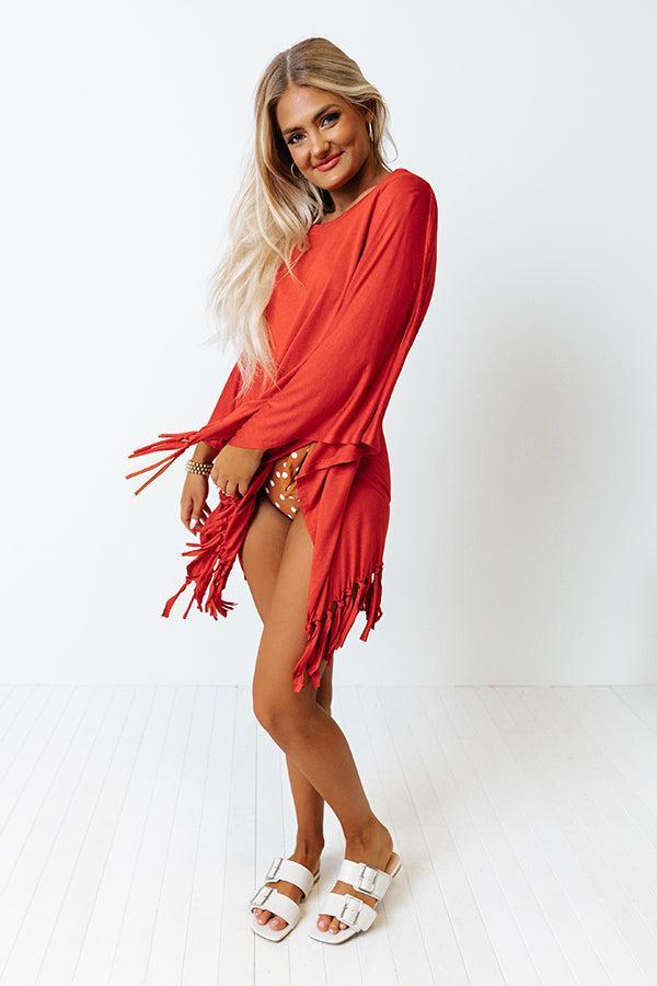 Afternoon Sail Swimsuit Cover Up in Red Product Image