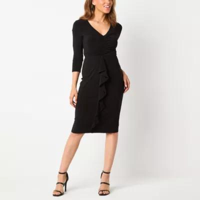 Jessica Howard Womens 3/4 Sleeve Sheath Dress Product Image