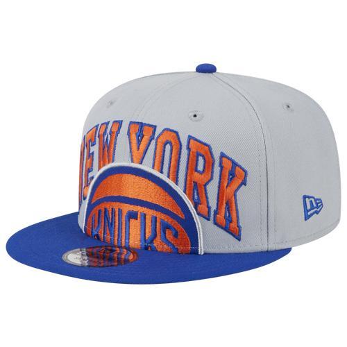 Mens New Era Gray/Blue New York Knicks Tip-Off Two-Tone 9FIFTY Snapback Hat Product Image