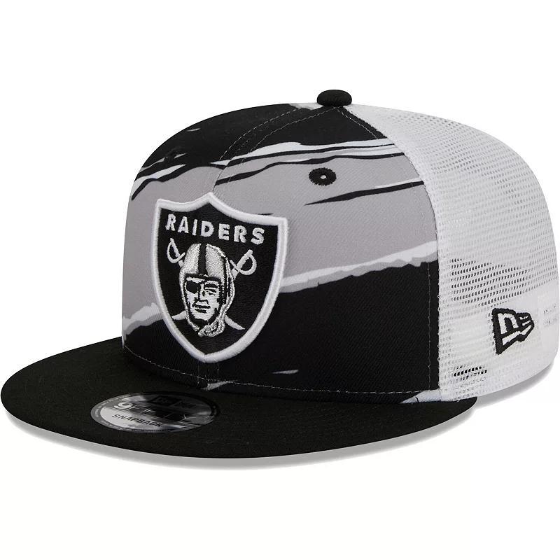 Mens New Era Black Las Vegas Raiders  Tear Trucker 9FIFTY Snapback Hat Product Image