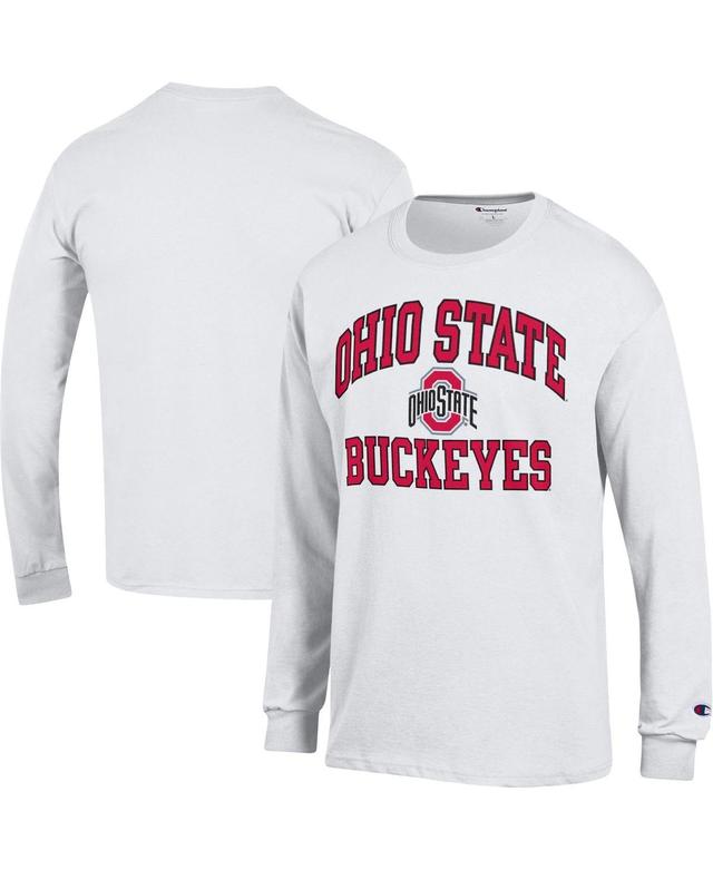 Mens Champion White Ohio State Buckeyes High Motor Long Sleeve T-Shirt Product Image