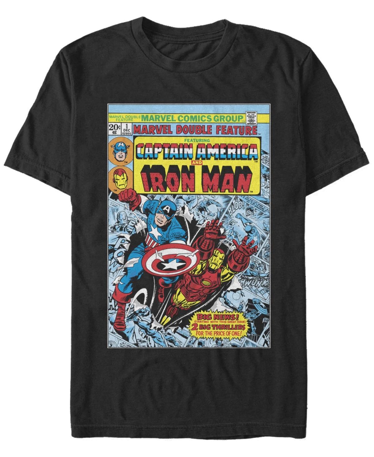 Mens Marvel Captain America & Iron Man Comic Cover Tee Product Image