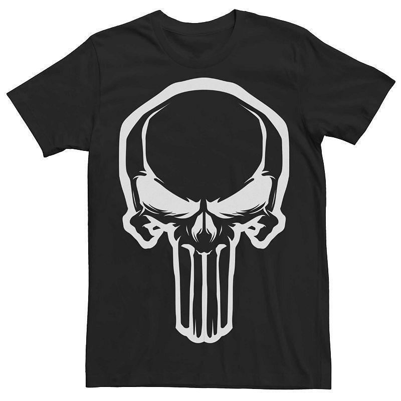 Mens Marvels Punisher Skull Outline Logo Tee Product Image