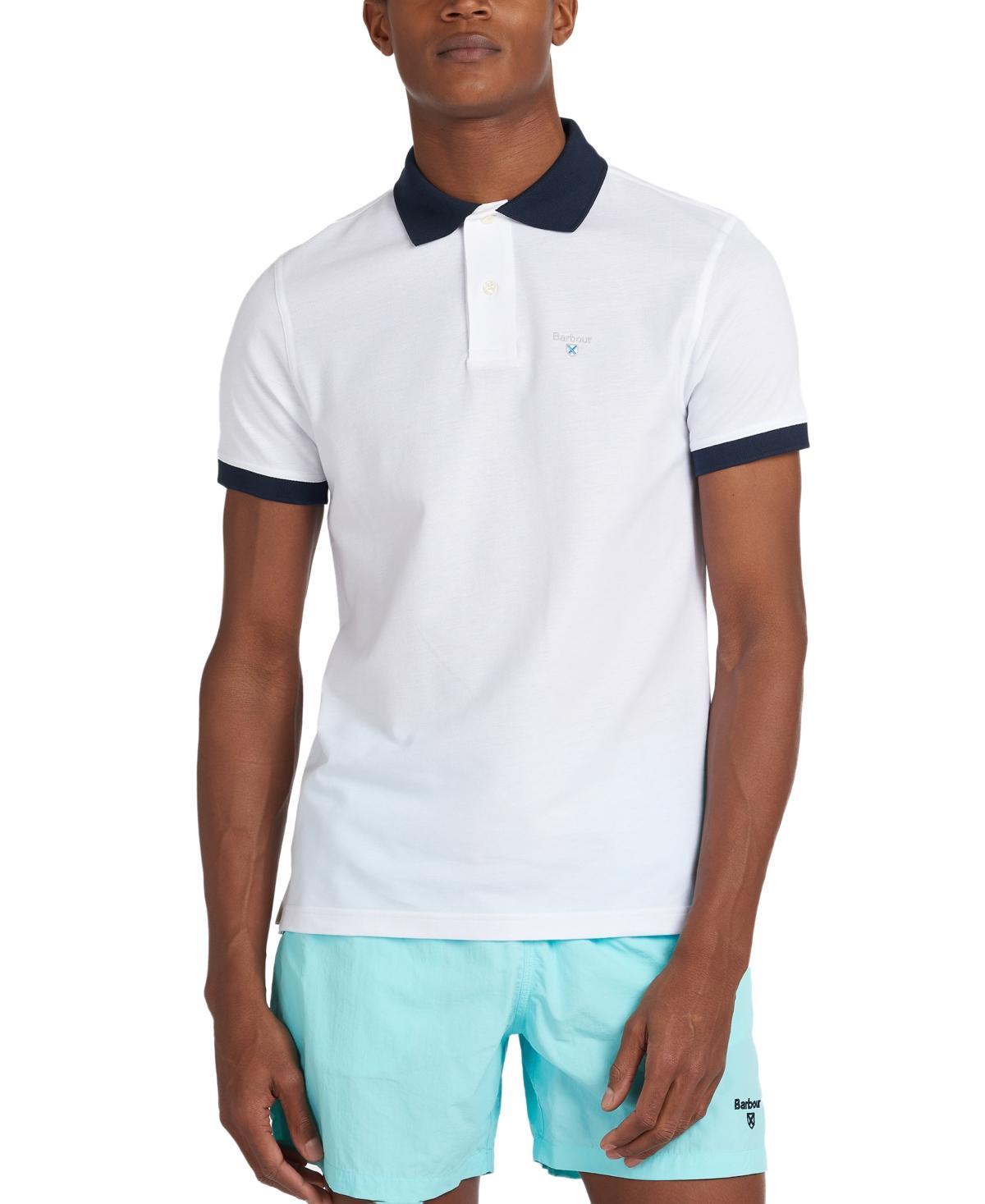 Barbour Mens Lynton Contrast-Trim Polo Product Image