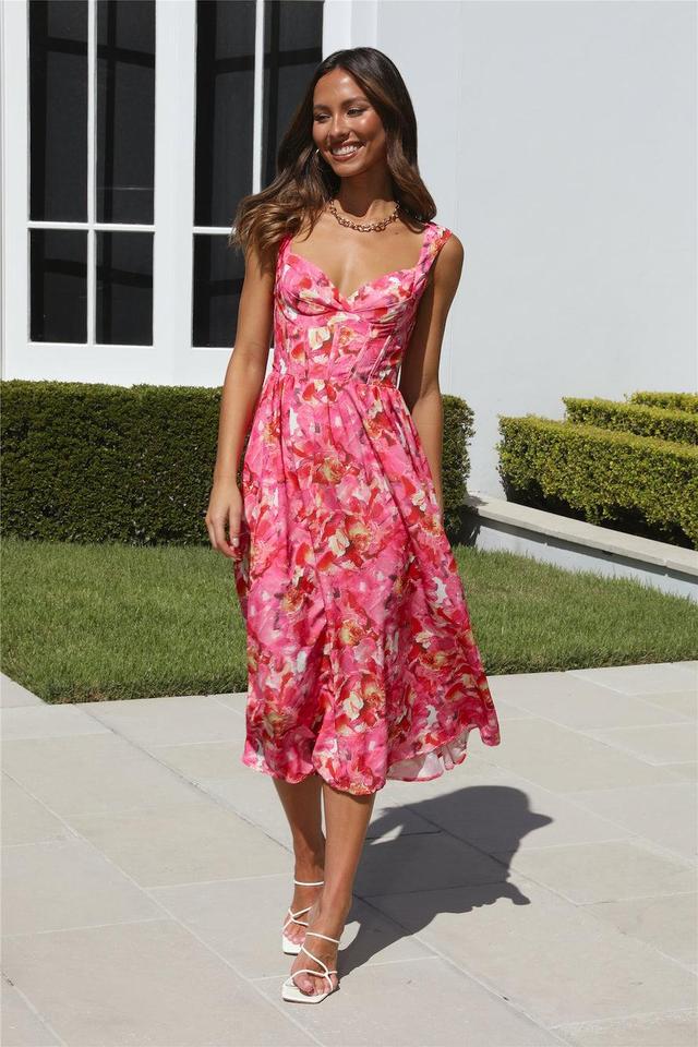 It Was A Dream Midi Dress Pink Product Image