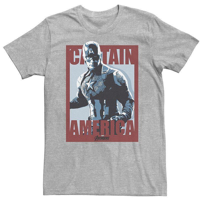 Big & Tall Marvel Avengers Endgame Captain America Poster Tee, Mens Product Image