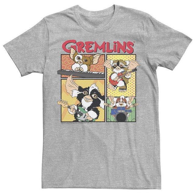 Mens Gremlins Band Comic PaneTee Athletic Grey Product Image