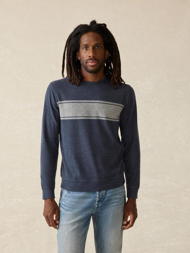 Legend™ Surf Stripe Sweater Crew - Brighton Navy Surf Stripe Product Image