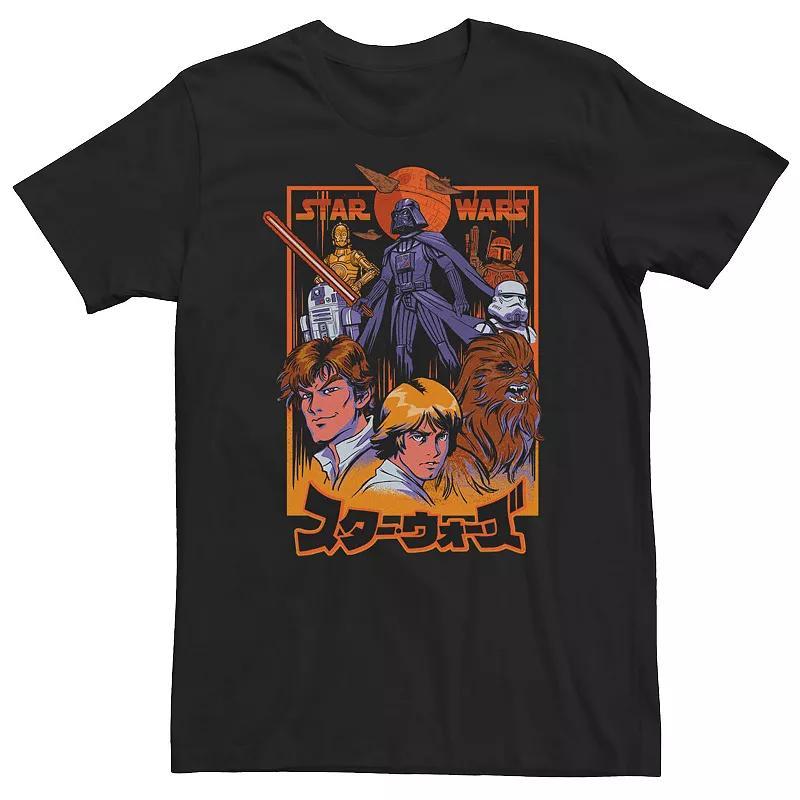 Big & Tall Star Wars Kanji Manga Style Poster Tee, Mens Product Image