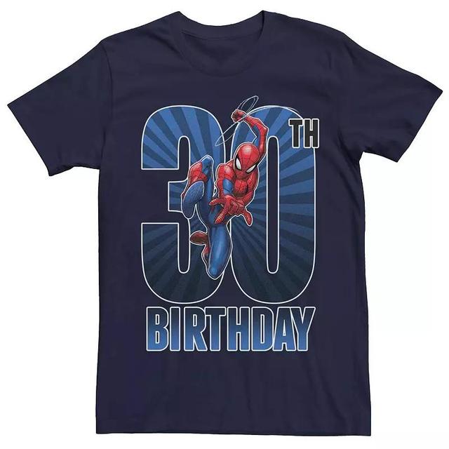 Mens Marvels Spider-Man 30th Birthday Tee Blue Product Image