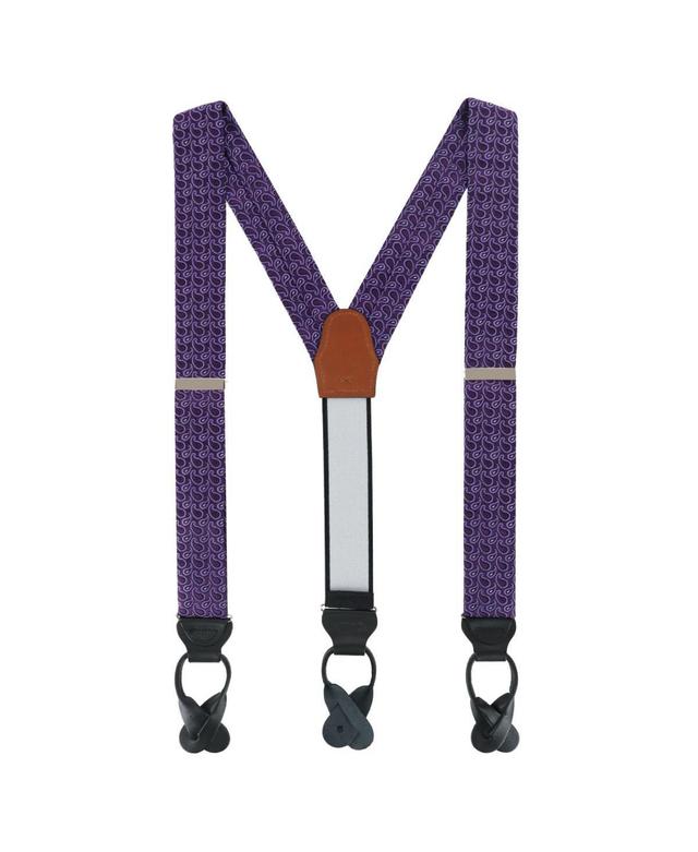 Trafalgar Mens Abners Amoebas Patterned Silk Button End Private Collection Suspenders Product Image