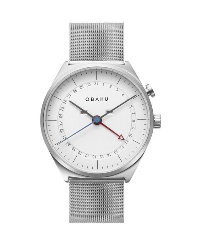 Obaku Mens Dato White Dial Watch - V242GMCIMC Product Image