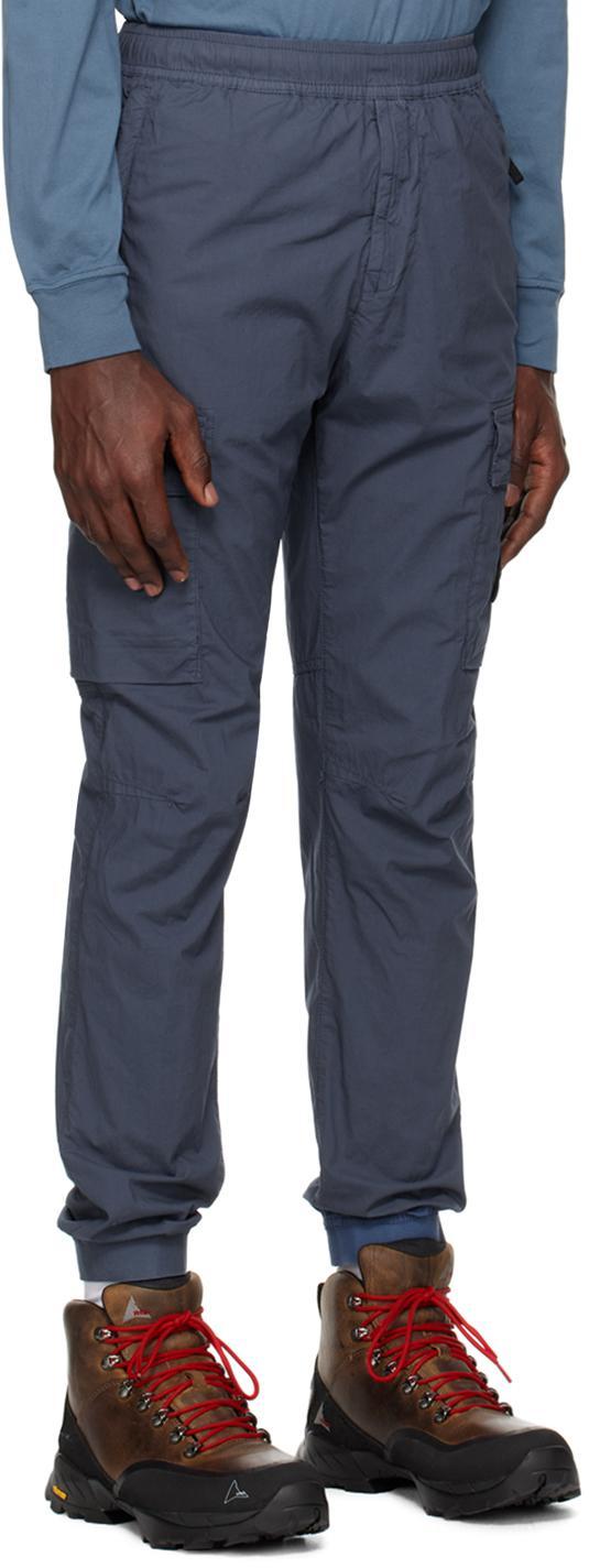 STONE ISLAND Blue Regular-fit Cargo Pants In V0024 Dark Blue Product Image