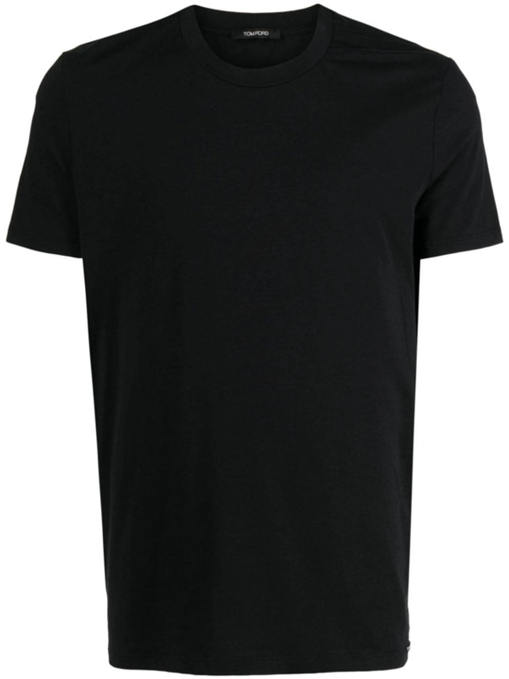 TOM FORD Crew-neck Short-sleeve T-shirt In Black Product Image