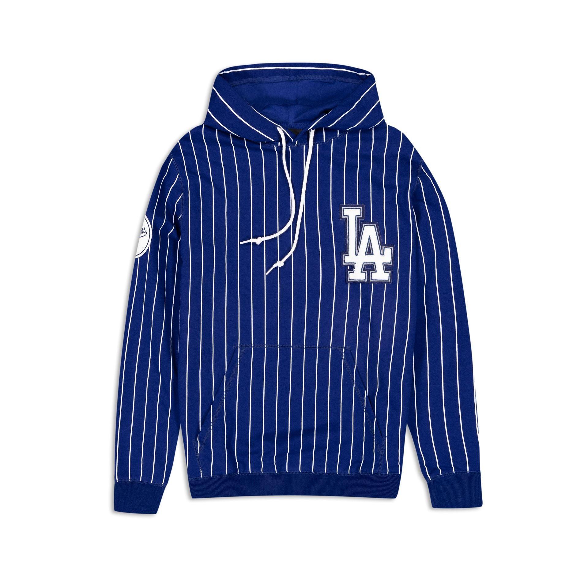 Los Angeles Dodgers Logo Select Pinstripe Hoodie Male Product Image