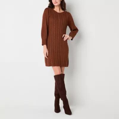 Willow Glenn Womens 3/4 Sleeve Sweater Dress Product Image