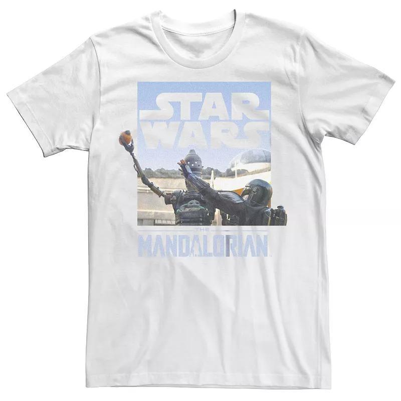 Mens Star Wars The Mandalorian Din Djarin IG-11 Scene Box Graphic Tee Product Image