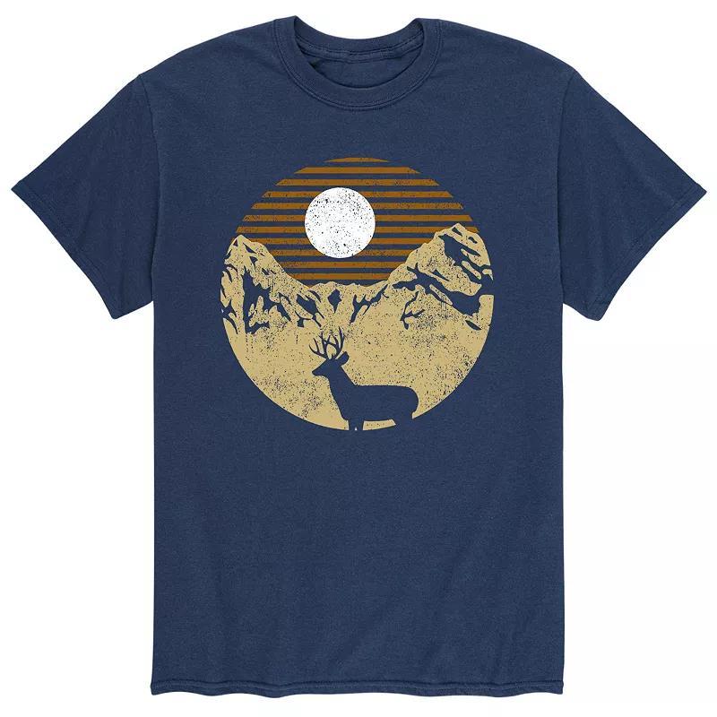 Mens Deer And Mountain Scene Tee Product Image