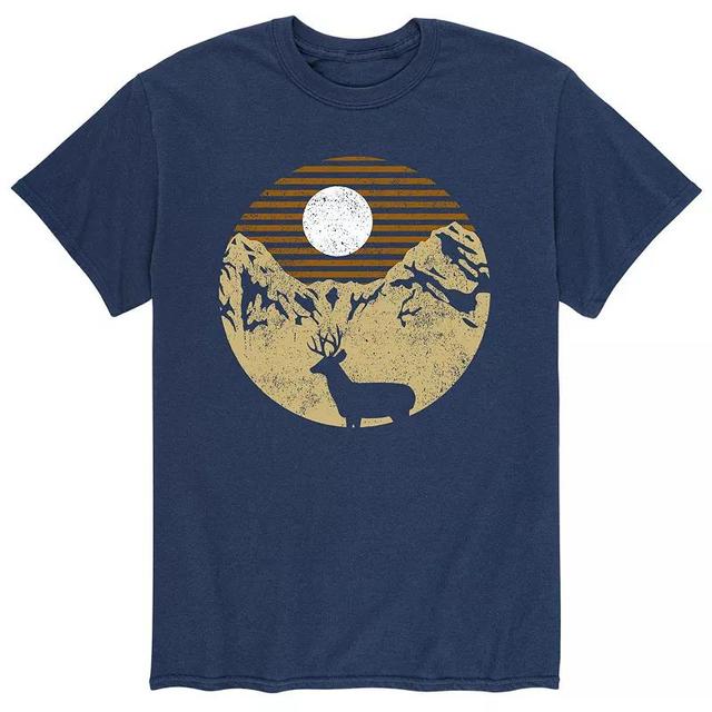 Mens Deer And Mountain Scene Tee Product Image