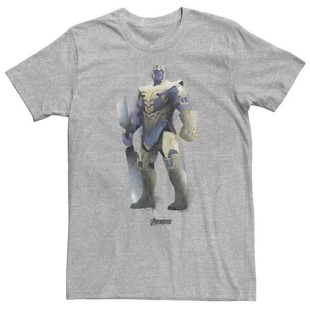 Big & Tall Marvel Avengers Endgame Thanos Spray Paint Tee, Mens White Product Image