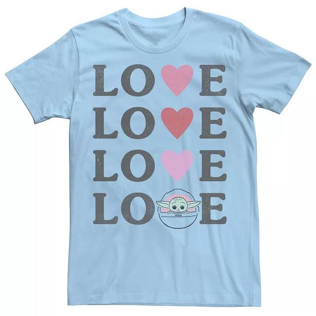 Mens Star Wars The Mandalorian The Child Love Text Stack Tee Product Image