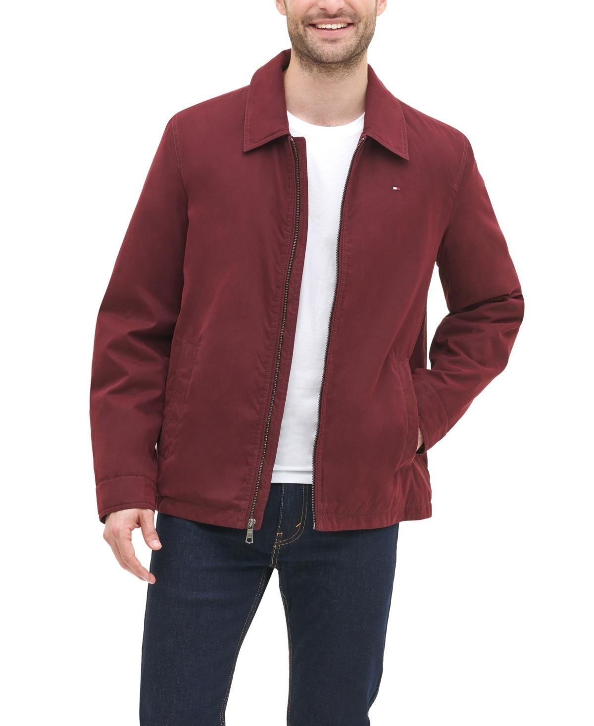 Tommy Hilfiger Mens Classic Front-Zip Filled Micro-Twill Jacket Product Image