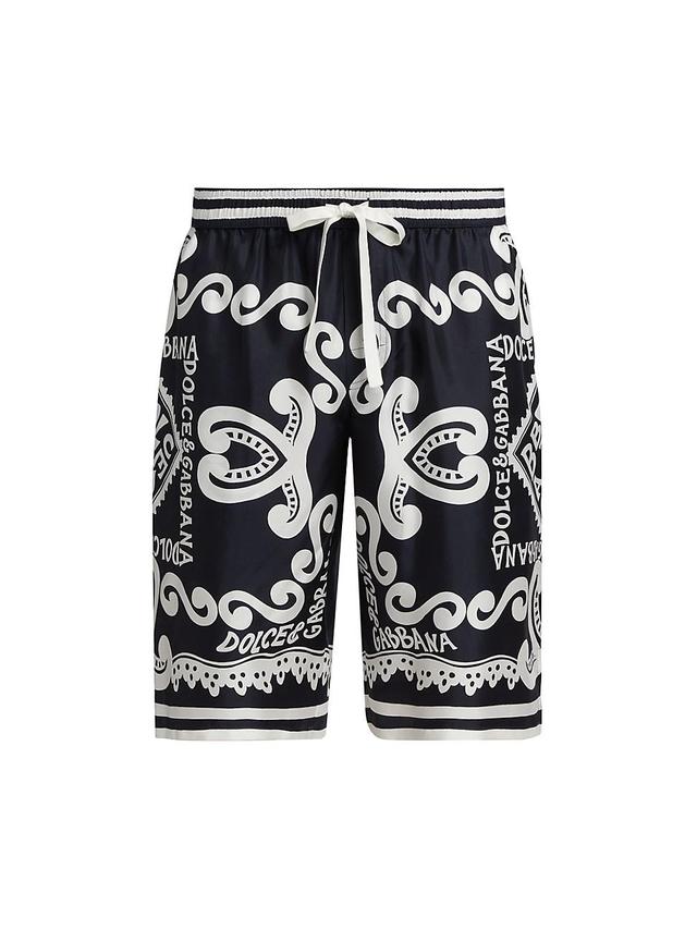 Mens Logo Bandana Silk Drawstring Shorts Product Image