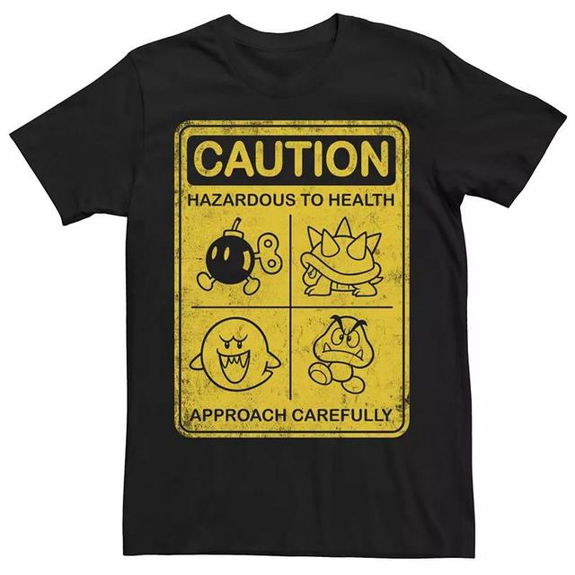 Mens Nintendo Super Mario Caution Sign Tee Product Image