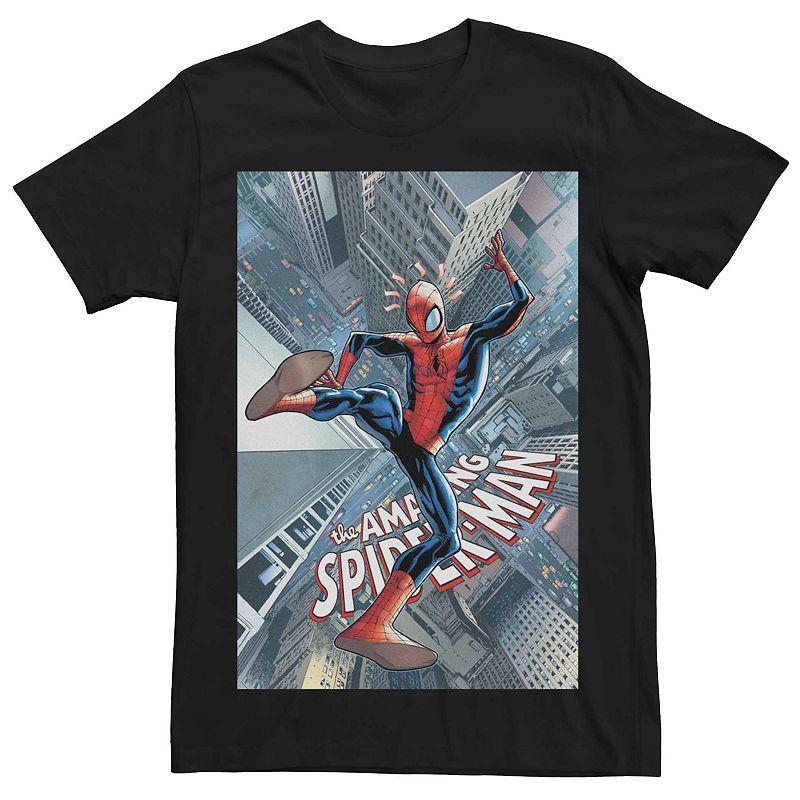 Mens Marvels Spider-Man City Fall Comic Cover Tee Product Image