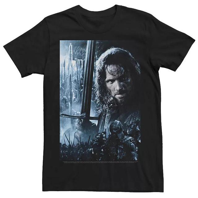 Mens Lord Of The Rings Aragon Poster Poster Tee Product Image