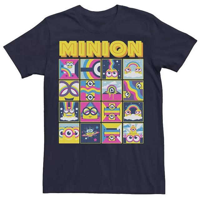 Mens Minions 2 Colorful Portrait PaneTee Blue Product Image