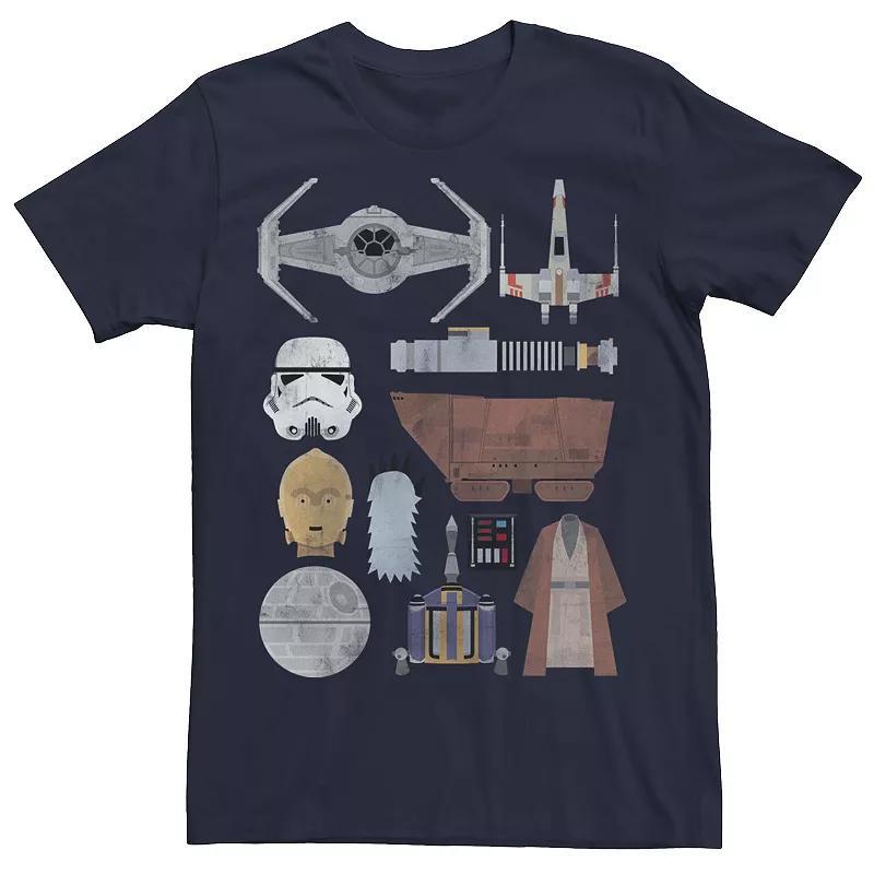 Mens Star Wars Classic Trilogy Essentials Tee, Mens Blue Product Image