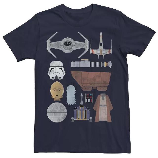 Mens Star Wars Classic Trilogy Essentials Tee, Mens Blue Product Image